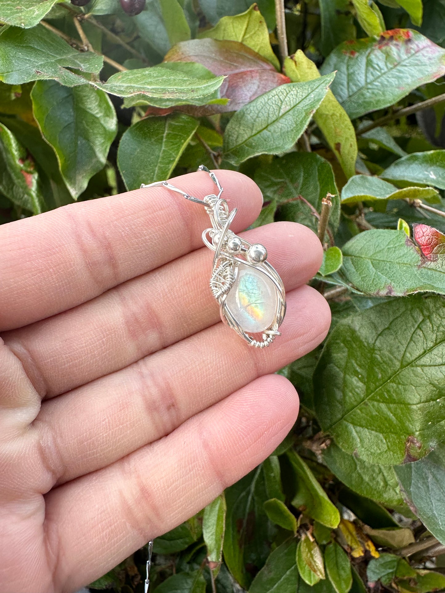 Baby Rainbow moonstone pendant