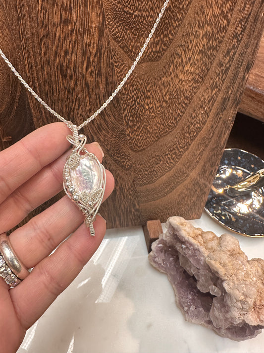 Freshwater Baroque Pearl 2ways wear pendant