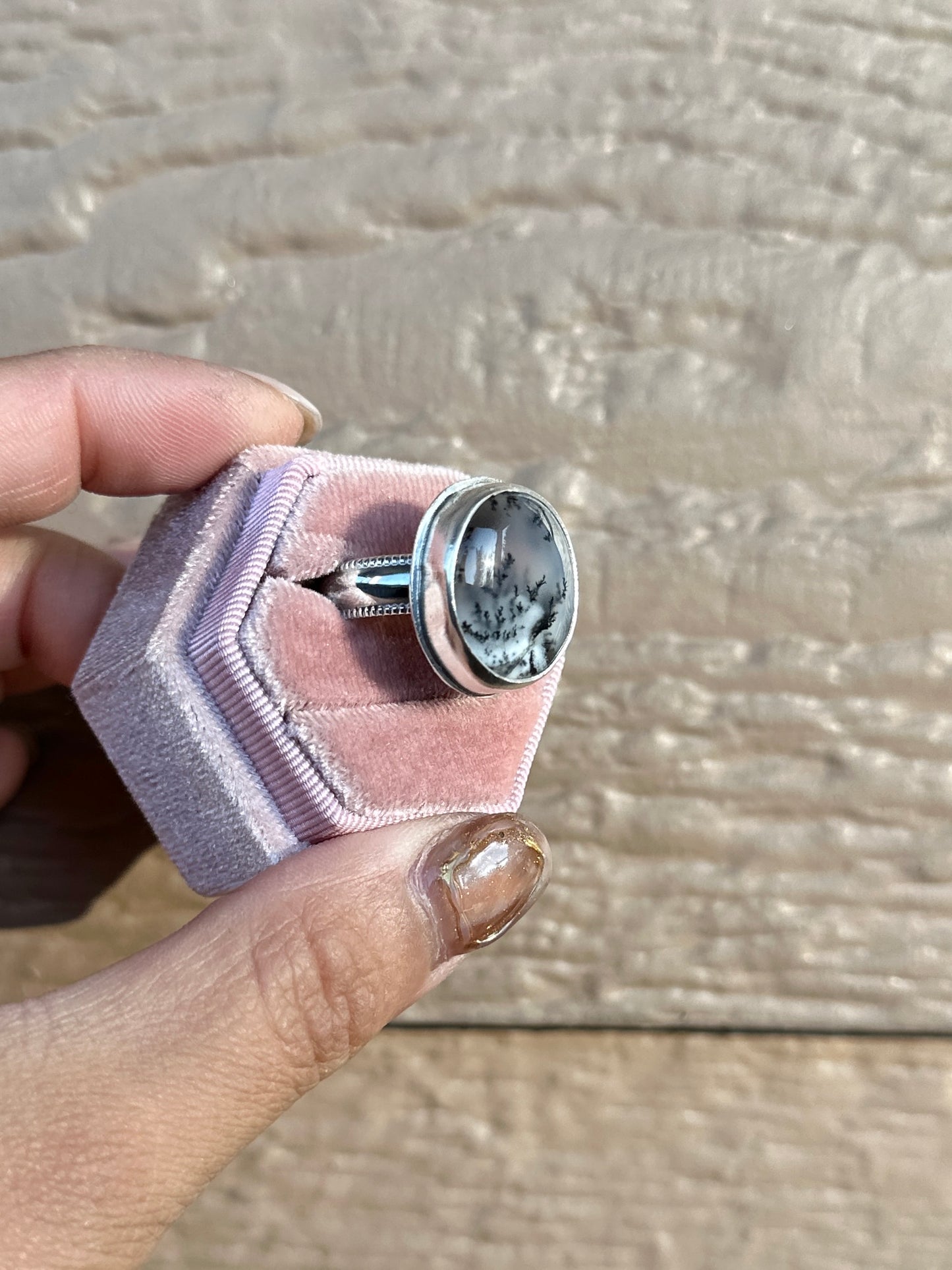 Dendritic Agate Ring (Size 8.75)