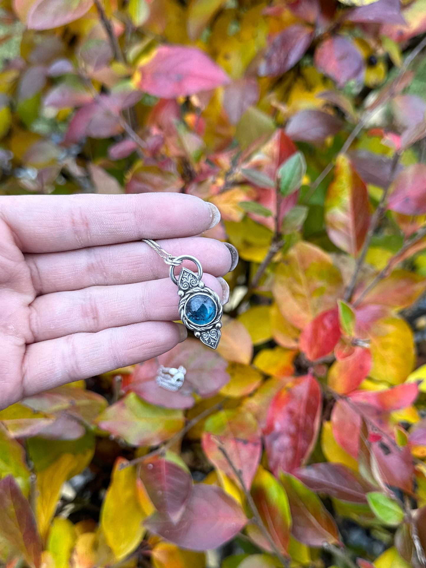 Magic Moss Kyanite pendent