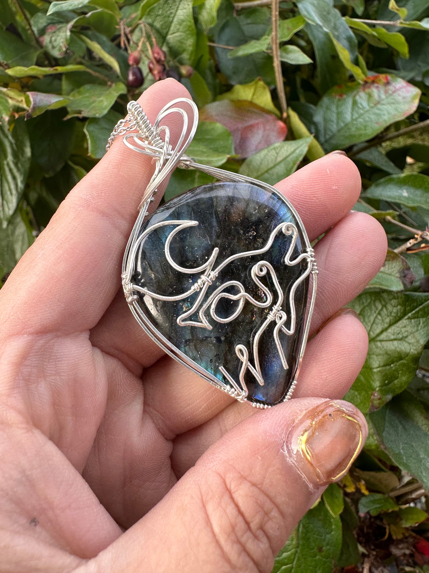 Under the moon labradorite pendent