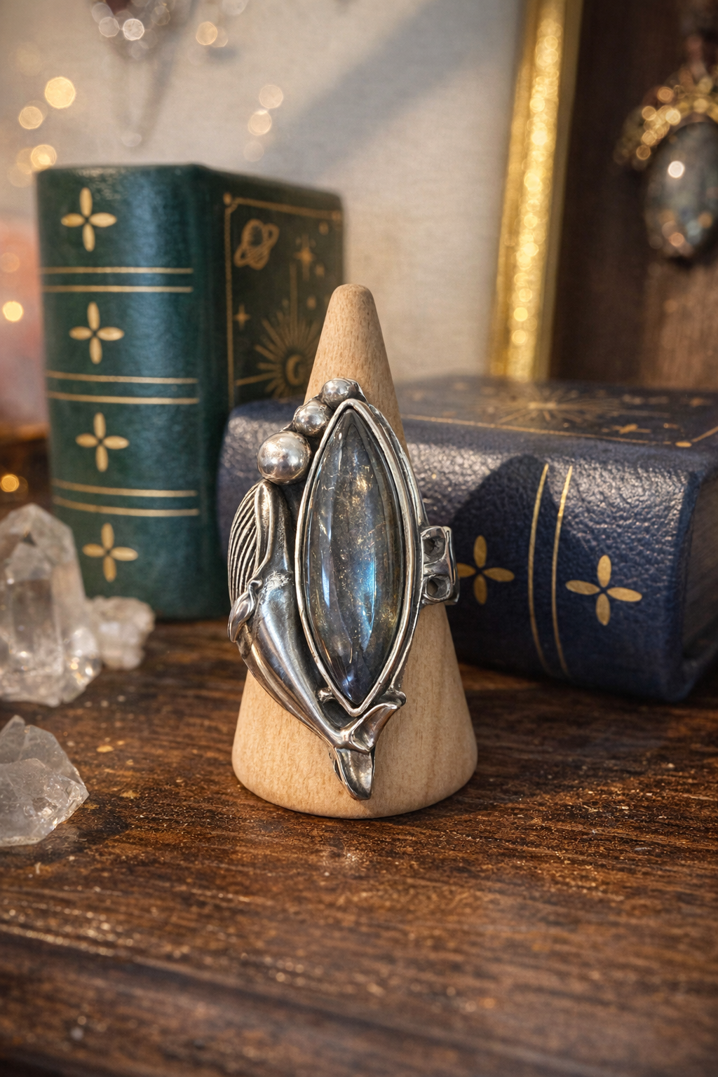 Alaska inspired Labradorite ring